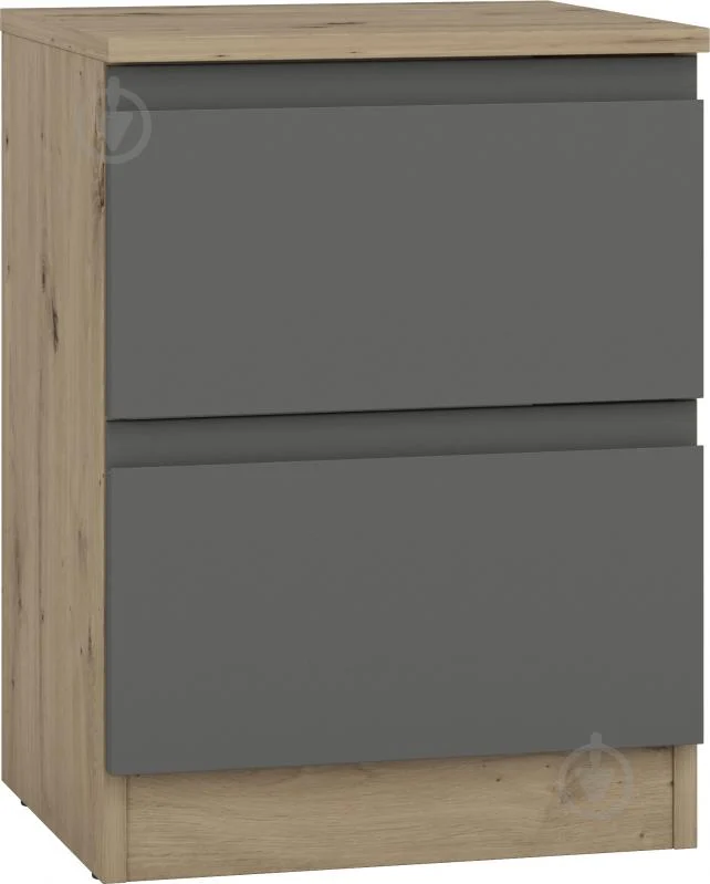 Тумба Грейд Естер-3 2ш J-pull 402x540x350 мм дуб артізан/графіт (80761986)